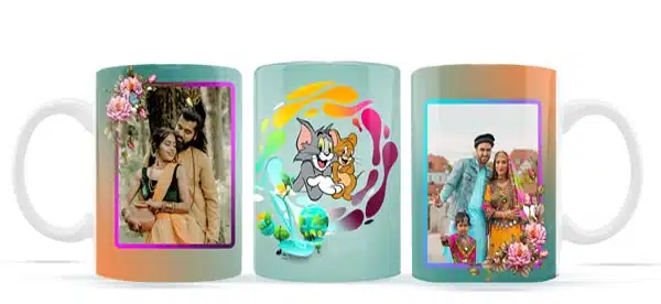 Happy Birthday Personalized 2 photo Mug - Photo Mug Printing | Buy at Mdprints.in