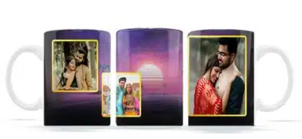 Normal design mug with three photo - Photo Mug Printing | Buy at Mdprints.in