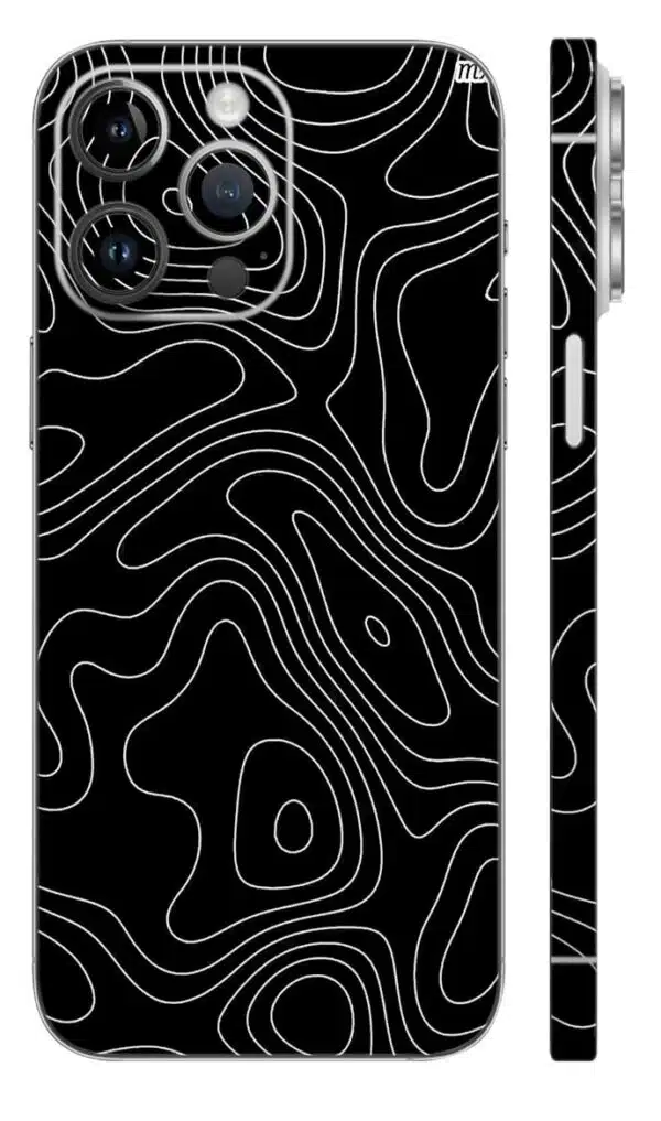 Black White Topographic Skin - Mix Designs | Buy at Mdprints.in
