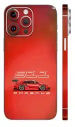 Porsche Flame Red Mobile Skin - car & bikes skin | Buy at Mdprints.in