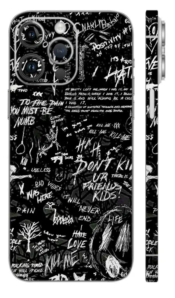 Elegant Black Pattern mobile Skin - Mix Designs | Buy at Mdprints.in