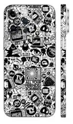 Marble Black mobile skin - Mix Designs | Buy at Mdprints.in