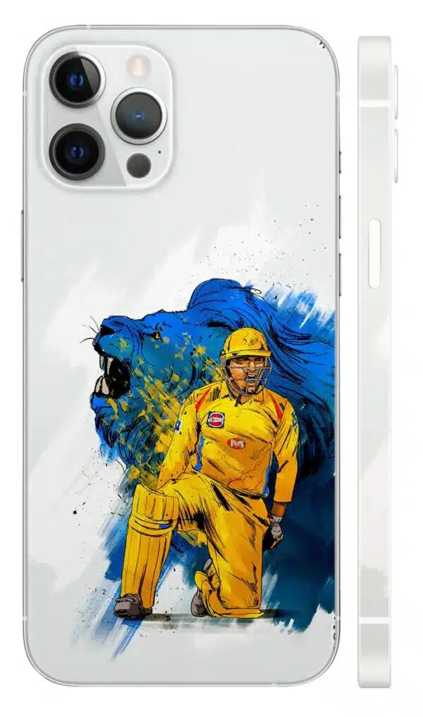Dhoni Pointing White Skin - IPL mobile skin | Buy at Mdprints.in