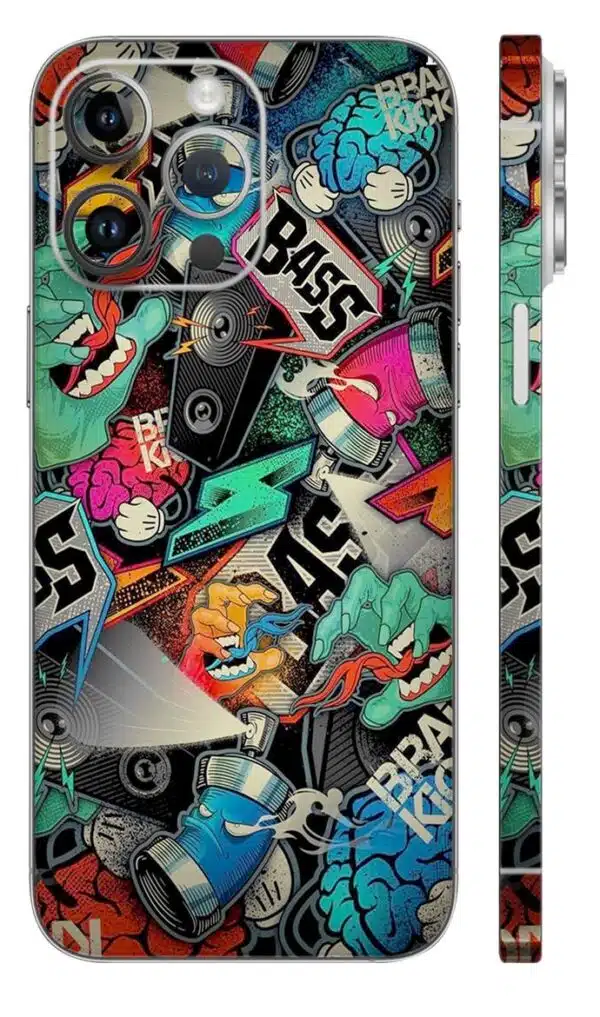 Samurai Bass Glow mobile skin - Mix Designs | Buy at Mdprints.in