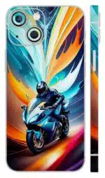 Lone Biker Sketch Mobile Skin - car & bikes skin | Buy at Mdprints.in