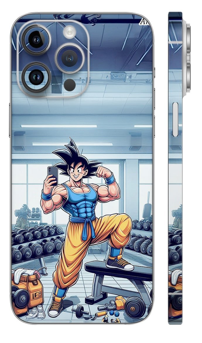 An-39 Laptop Sticker & Skin Mockup Goku Super Saiyan Mobile Skin - anime mobile skins | Buy at Mdprints.in