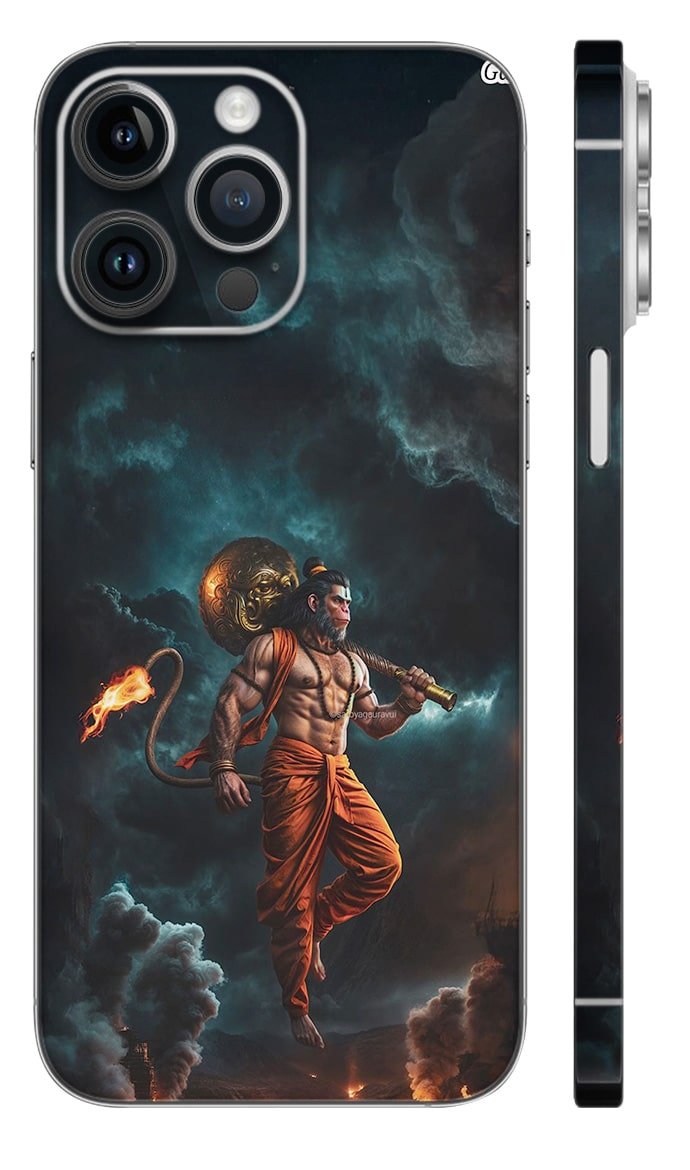 Gd-34 Laptop Sticker & Skin Mockup Lord hanuman war Skin - Gods mobile Skin | Buy at Mdprints.in
