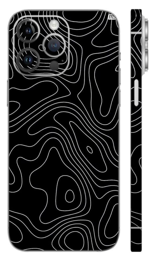 Black White Topographic Skin - Mix Designs | Buy at Mdprints.in