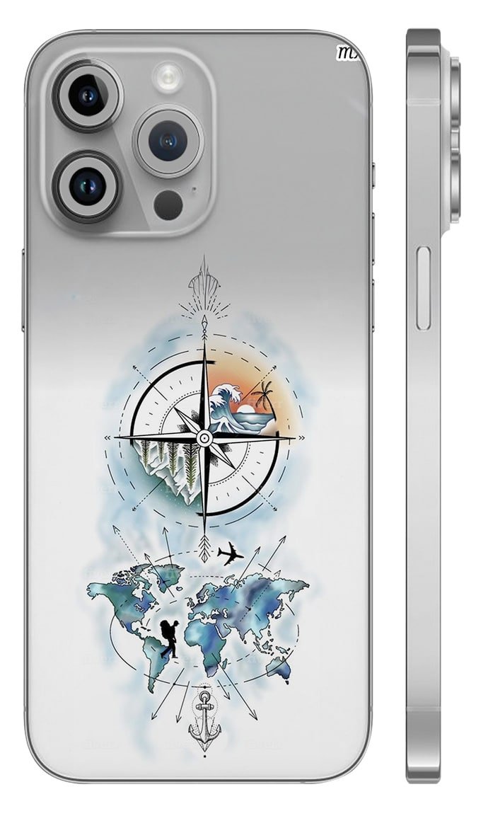 MX-37 Laptop Sticker & Skin Mockup Compass and Arrows Skin