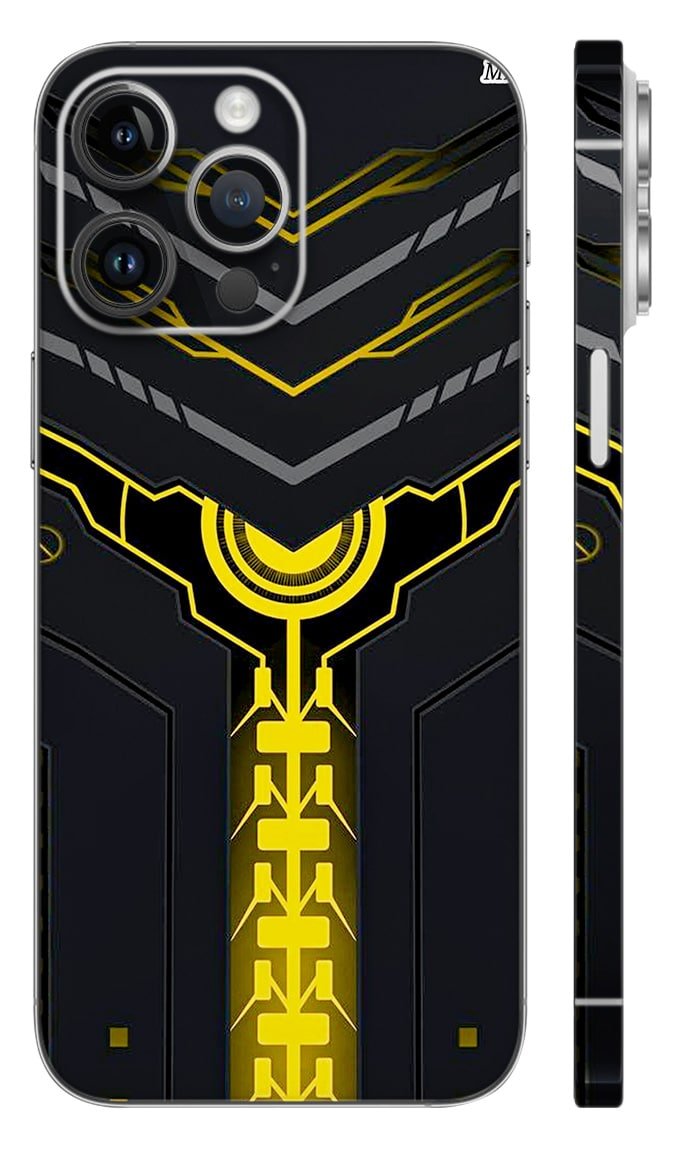 MX-39 Laptop Sticker & Skin Mockup Yellow Black Geometric Skin
