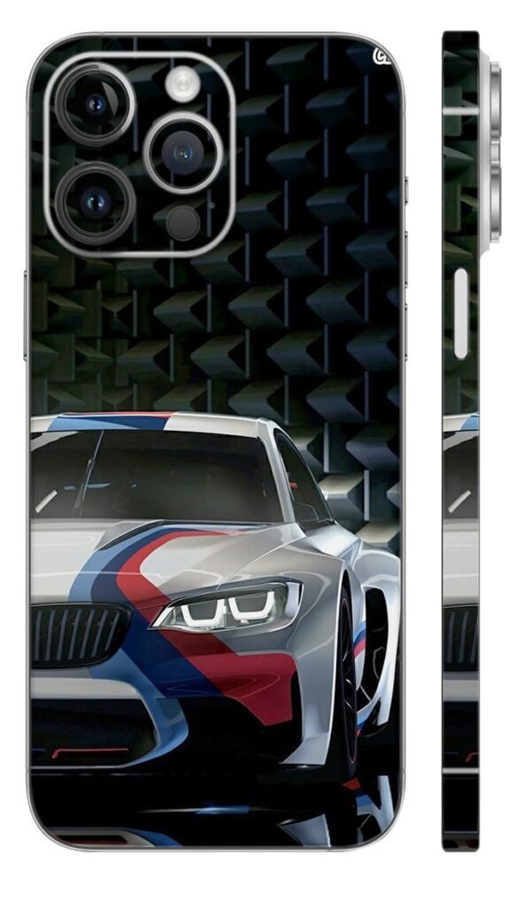 BMW M Series Blue Stripe Mobile Skin - car & bikes skin | Buy at Mdprints.in
