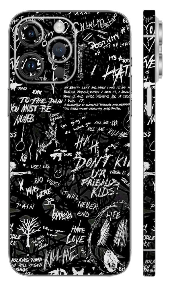 Elegant Black Pattern mobile Skin - Mix Designs | Buy at Mdprints.in
