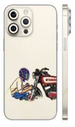 Yamaha Rx 100 City Rider Mobile Skin - car & bikes skin | Buy at Mdprints.in